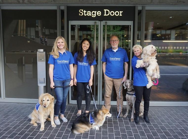 TheraPaws visit National Theatre for MHAW