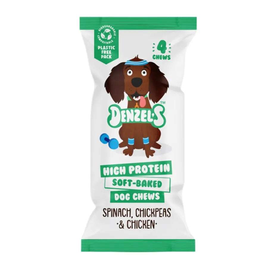 Denzels High Protein Dog Chews Spinach Chickpeas & Chicken - Denzels - PurrfectlyYappy 