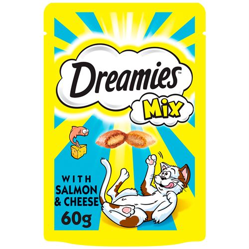 Dreamies Salmon & Cheese Mix Cat Treats 60g - 8 Pack - Dreamies - PurrfectlyYappy 