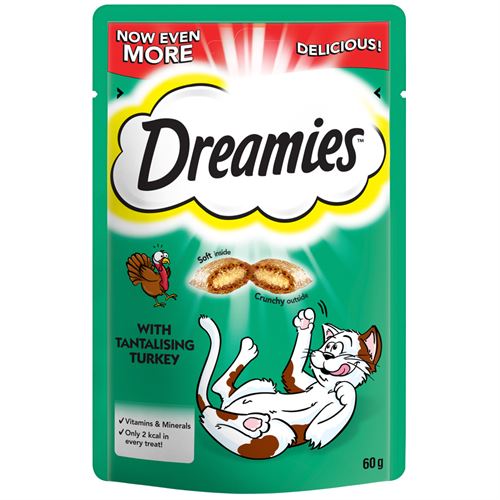 Dreamies Turkey Cat Treats 60g - 8 Pack - Dreamies - PurrfectlyYappy 