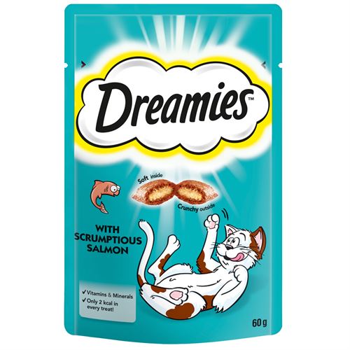 Dreamies Salmon Cat Treats 60g - 8 Pack - Dreamies - PurrfectlyYappy 