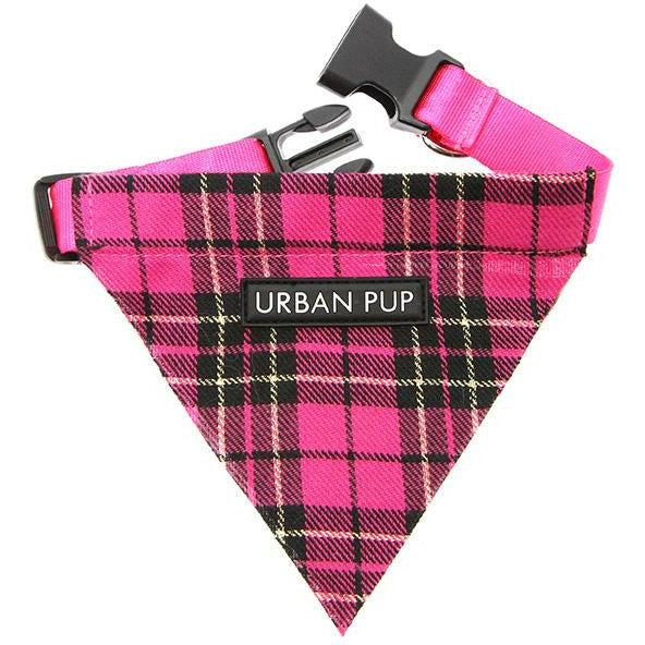 Urban Pup Fuschia Pink Tartan Bandana