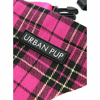 Urban Pup Fuschia Pink Tartan Bandana - Urban Pup - PurrfectlyYappy 