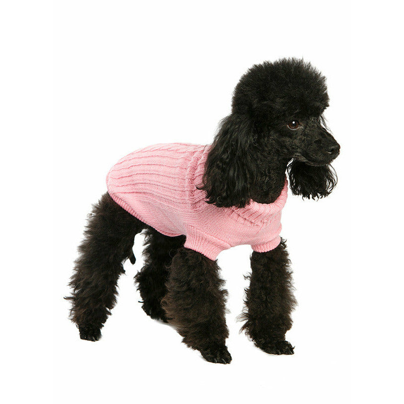 Urban Pup Pink Cable Knit Small Dog Jumper - PurrfectlyYappy