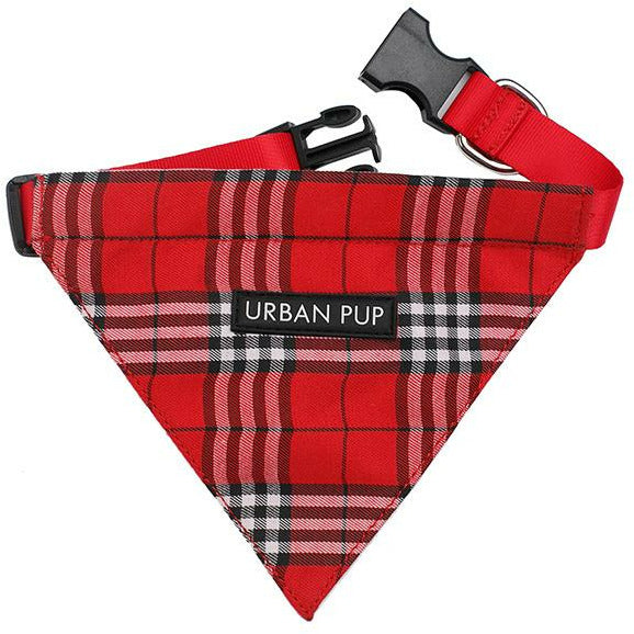 Urban Pup Red Checked Tartan Bandana
