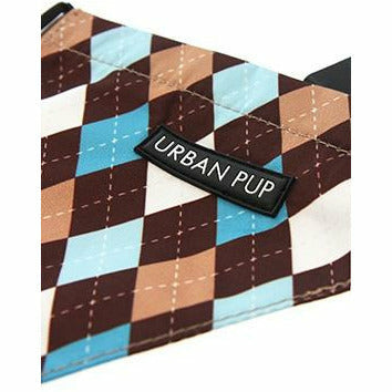 Urban Pup Brown & Blue Argyle Bandana - Urban Pup - PurrfectlyYappy 