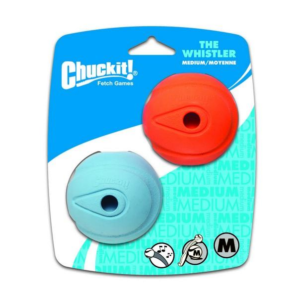 Chuckit! The Whistler Ball 2 Pack Medium 6.5cm