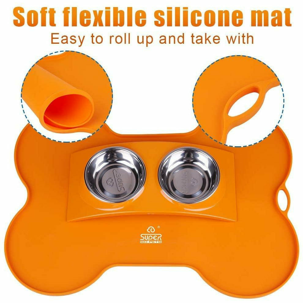  SUPERDESIGN Dog Food Mat Bowl Mat for Floors