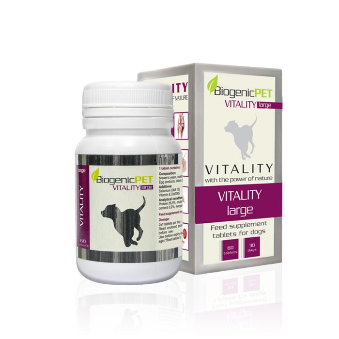 BiogenicPet Vitality Feed Supplement for Large Dogs - 60 Tablets - BiogenicPet Vitality - PurrfectlyYappy 