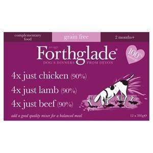 Forthglade Just Grain Free Dog Food Multicase 12 x 395g - Forthglade - PurrfectlyYappy 