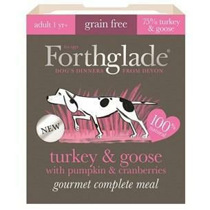 Forthglade Gourmet Grain Free Turkey & Goose with Pumpkin & Cranberry Adult Dog Food 7x395g - Forthglade - PurrfectlyYappy 