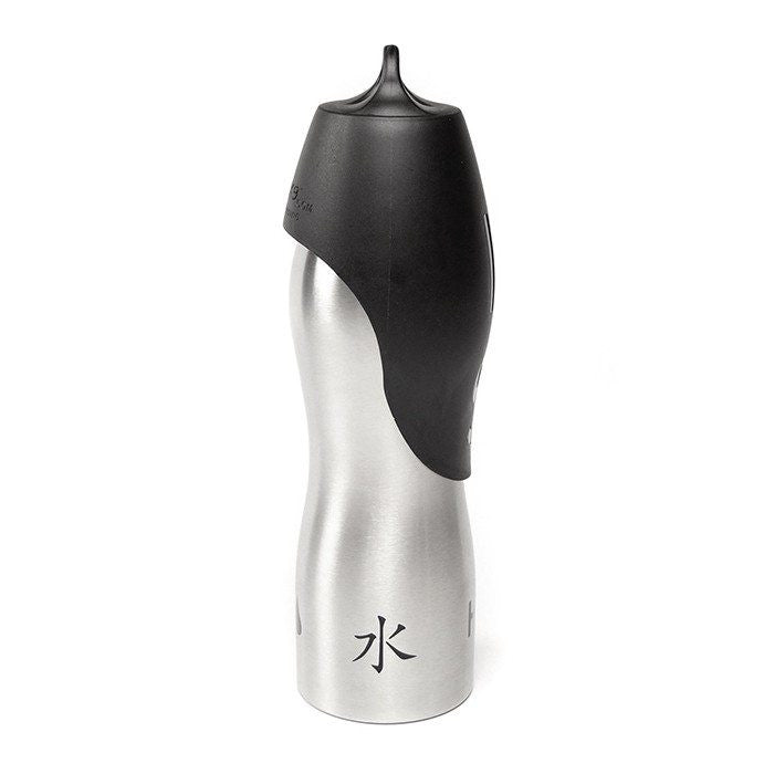 H2O4K9 25oz Stainless Steel Dog Bottle in Black - PurrfectlyYappy