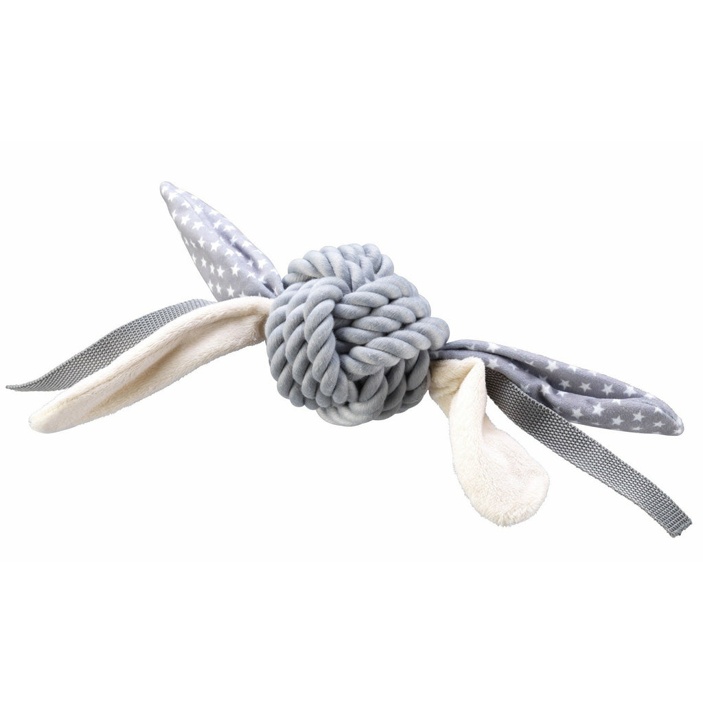 House of Paws Rope Ball with Tags in Grey - PurrfectlyYappy