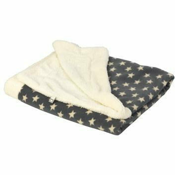 House Of Paws Grey Star Print Fleece Blanket - House Of Paws - PurrfectlyYappy 