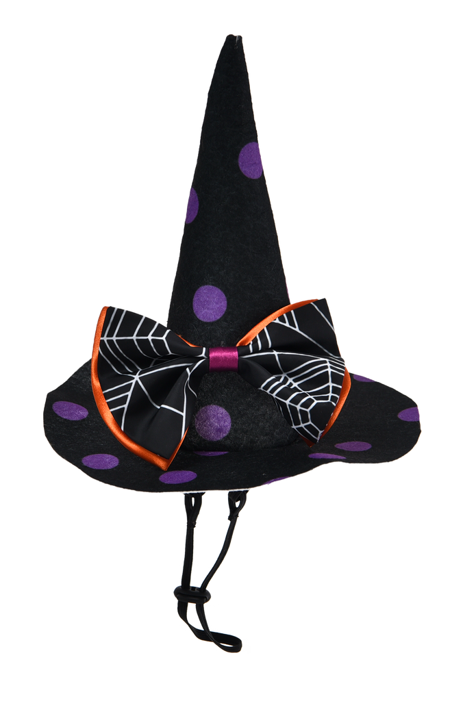 House of Paws Witches Hat - Elasticated Strap Fit - Halloween - House Of Paws - PurrfectlyYappy 