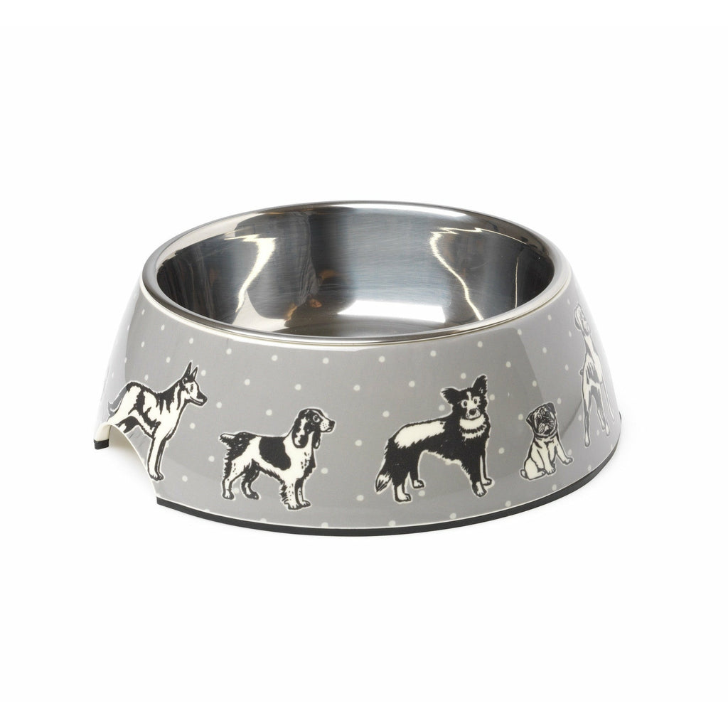 House of Paws Polka Dogs Print Dog Bowl - PurrfectlyYappy