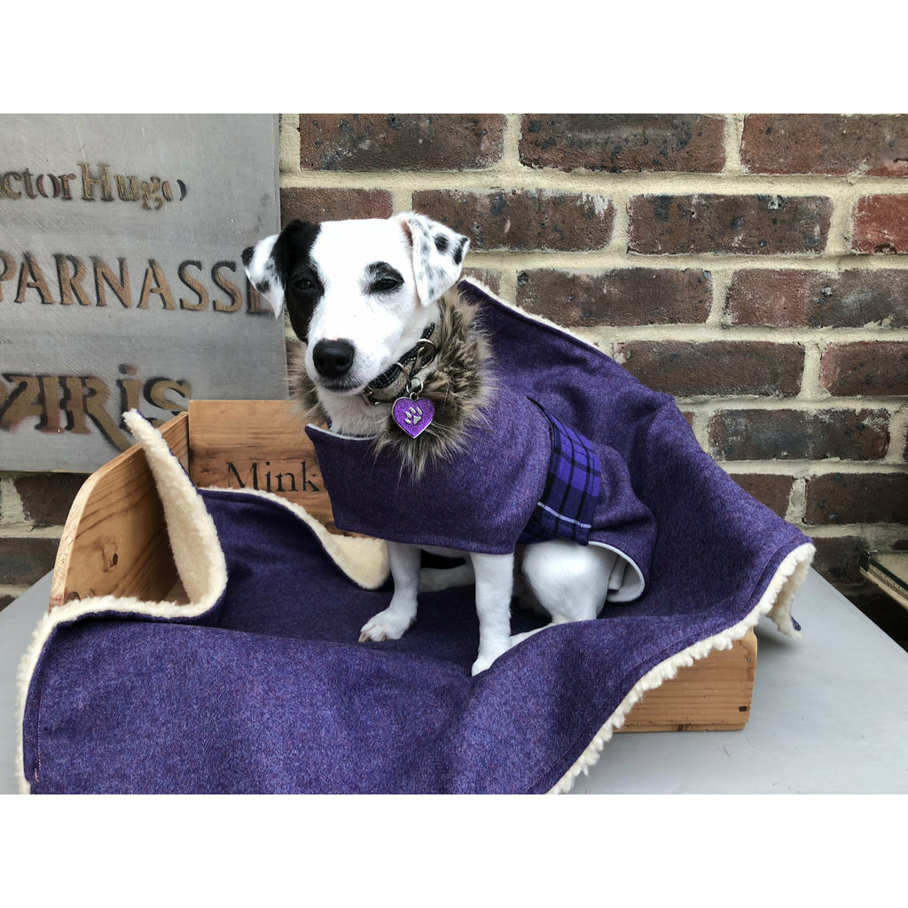 Minkeys Tweed Luxury Pet Blanket in Lavender - Minkeys Tweed - PurrfectlyYappy 