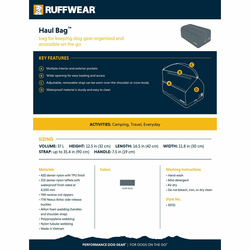 Ruffwear Haul Bag Dog Gear Organiser - Ruffwear - PurrfectlyYappy 