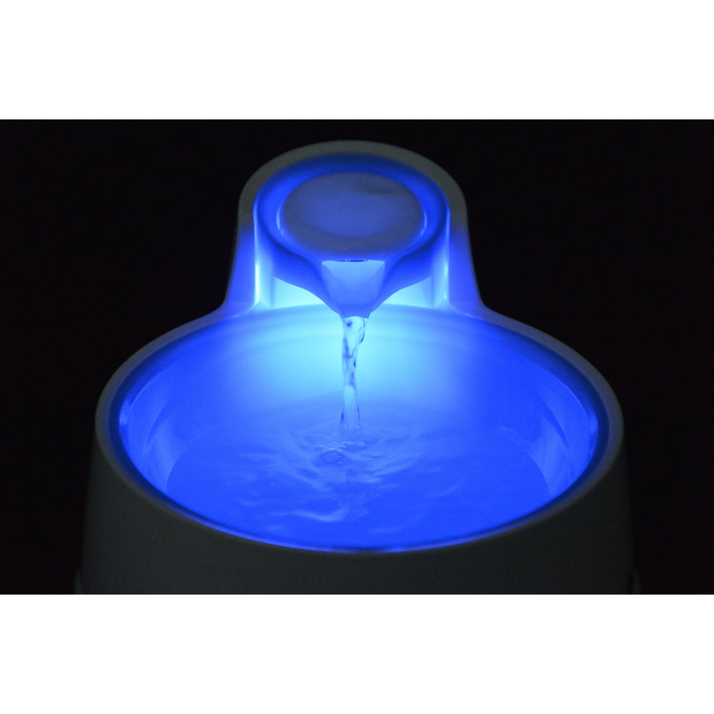 Aqua Spring Illuminated Pet Water Fountain in Blue - PurrfectlyYappy