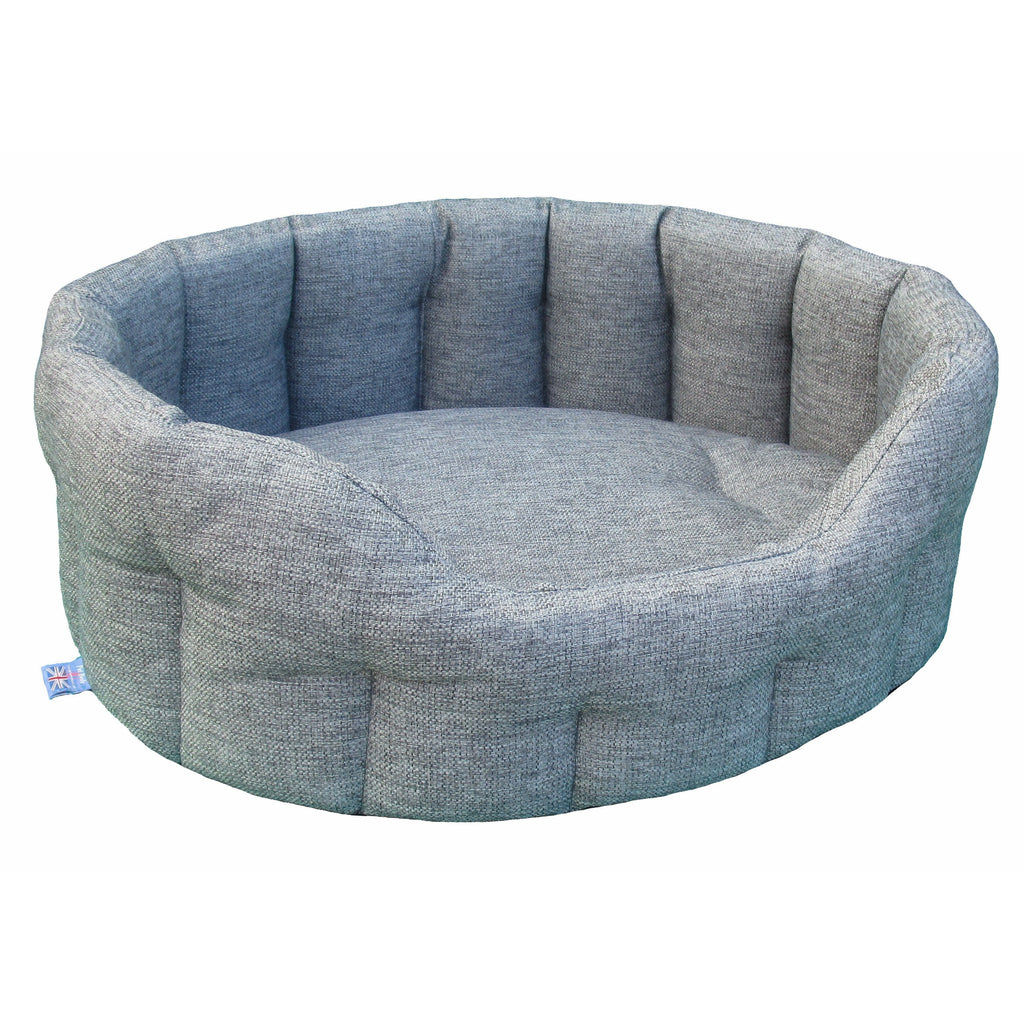 Premium Heavy Duty Oval Drop Fronted Basket Weave Softee Beds - P&L Pet Beds - PurrfectlyYappy 