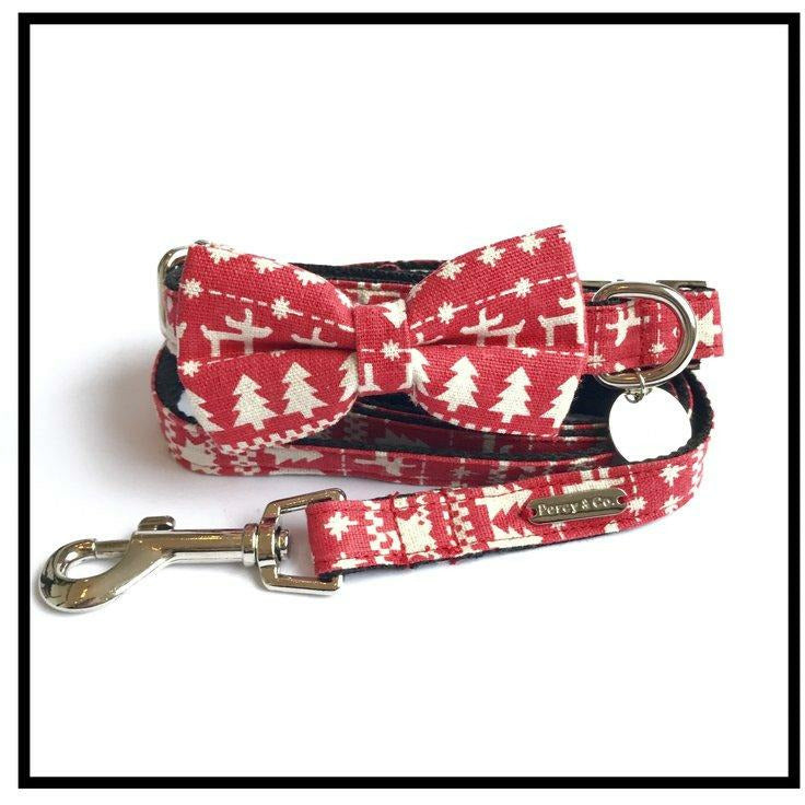 Percy & Co. The Finland Bow Tie and Dog Lead Set - Percy & Co. - PurrfectlyYappy 