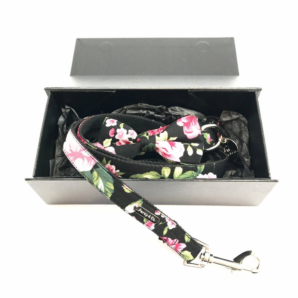 Percy & Co. Bow Tie Collar & Lead Set in The Chelsea - PurrfectlyYappy