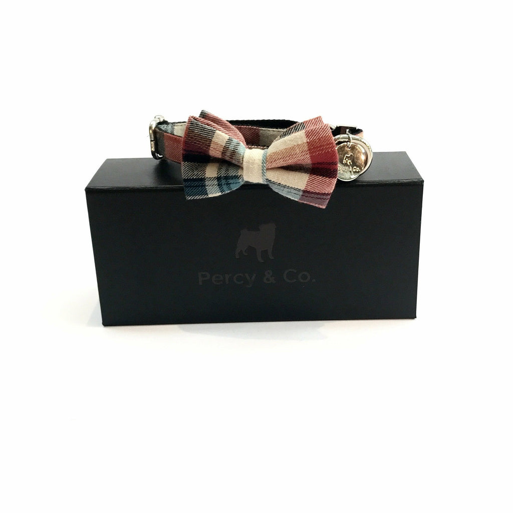 Percy & Co. Dog Collar Bow Tie in The Marple - PurrfectlyYappy