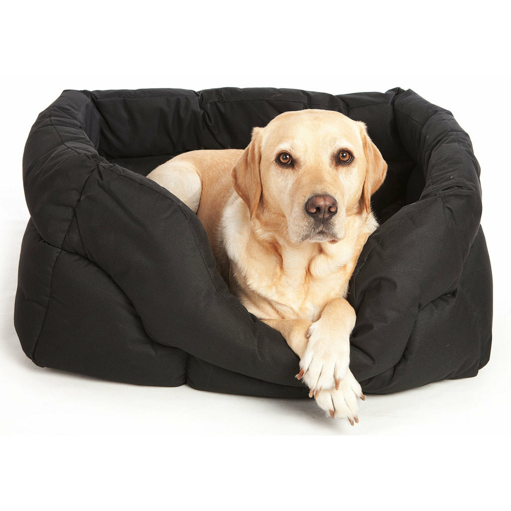 P&L Country Heavy Duty Rectangular Softee Bed in Black - PurrfectlyYappy