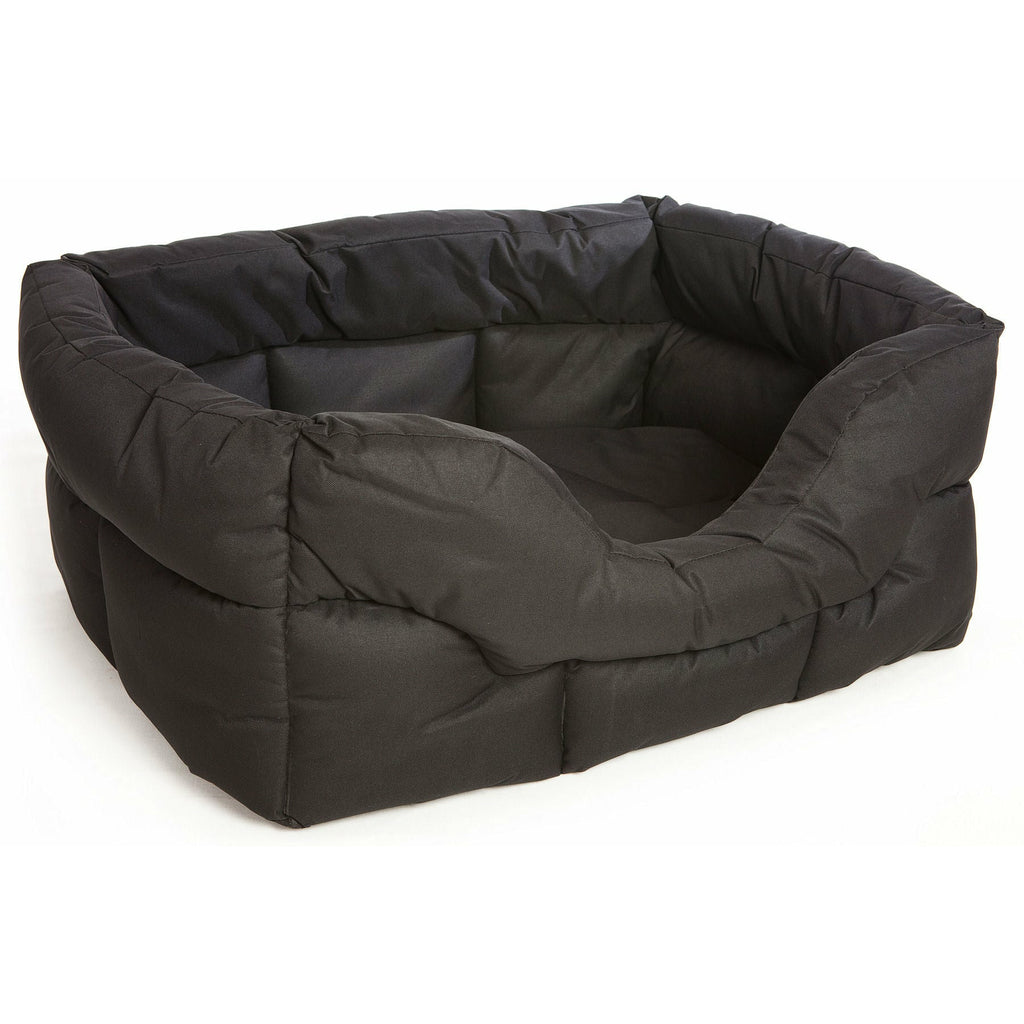 P&L Country Heavy Duty Rectangular Softee Bed in Black - PurrfectlyYappy