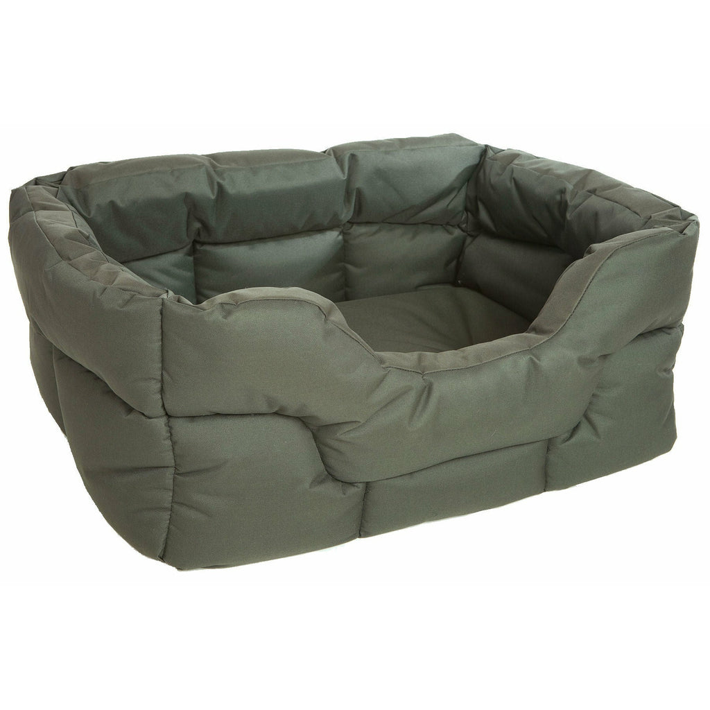 P&L Country Heavy Duty Rectangular Softee Bed in Green - PurrfectlyYappy