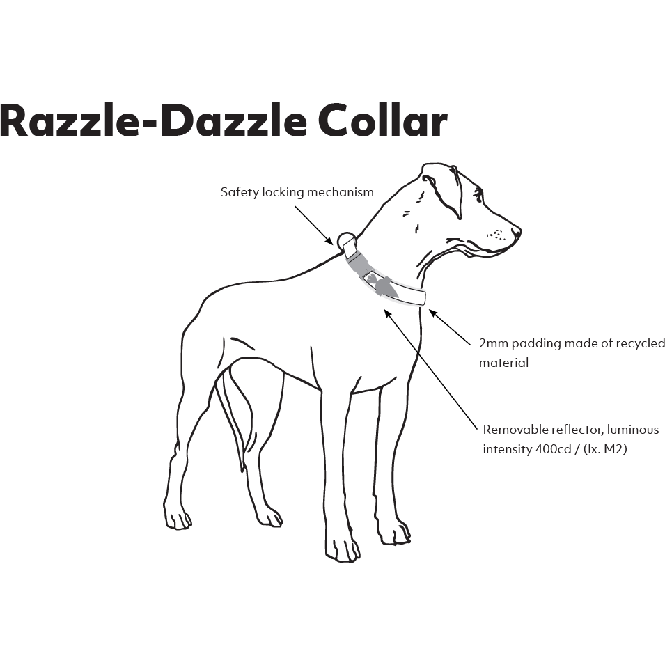 Hurtta Razzle Dazzle Dog Collar Blackberry - Hurtta - PurrfectlyYappy 