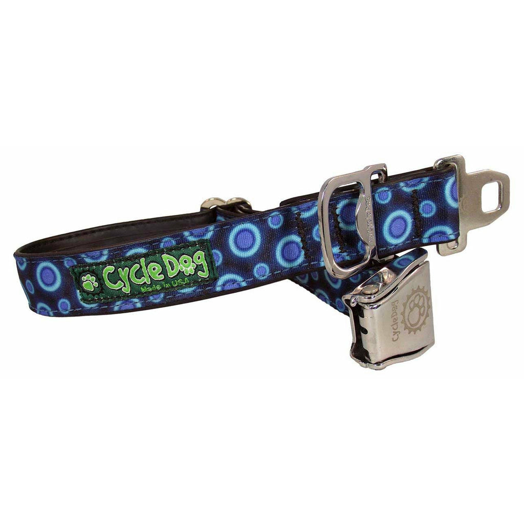 Cycle Dog Anti-Bacterial Blue Space Dots Dog Collar