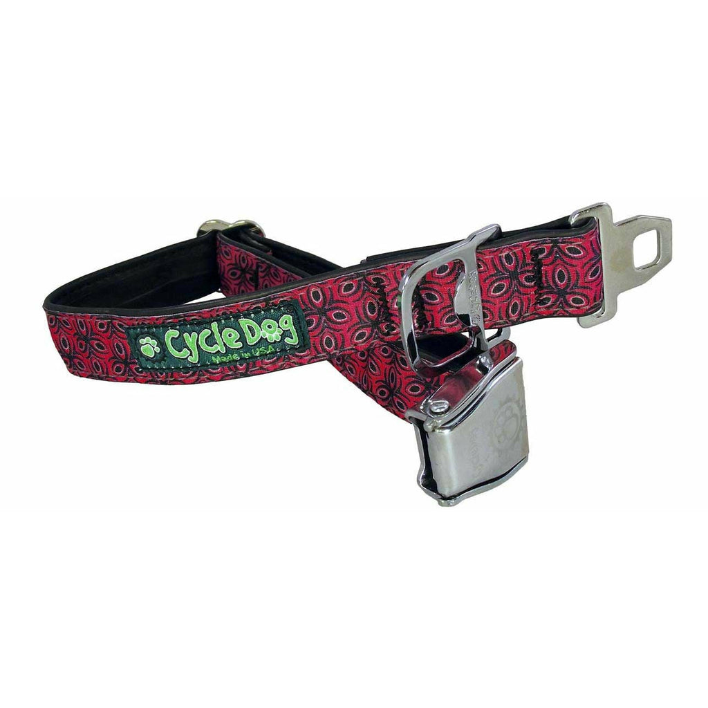 Cycle Dog Anti-Bacterial Red Tri-Style Dog Collar - PurrfectlyYappy
