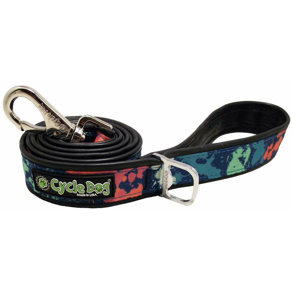 Cycle Dog Teal Paint Splatter Dog Lead - PurrfectlyYappy