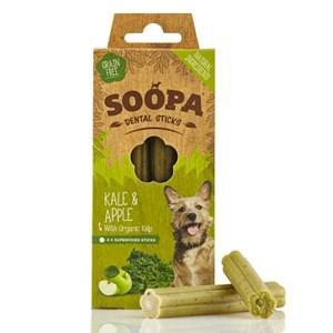 Soopa Dog Dental Sticks Kale & Apple x 4 Sticks - Soopa - PurrfectlyYappy 