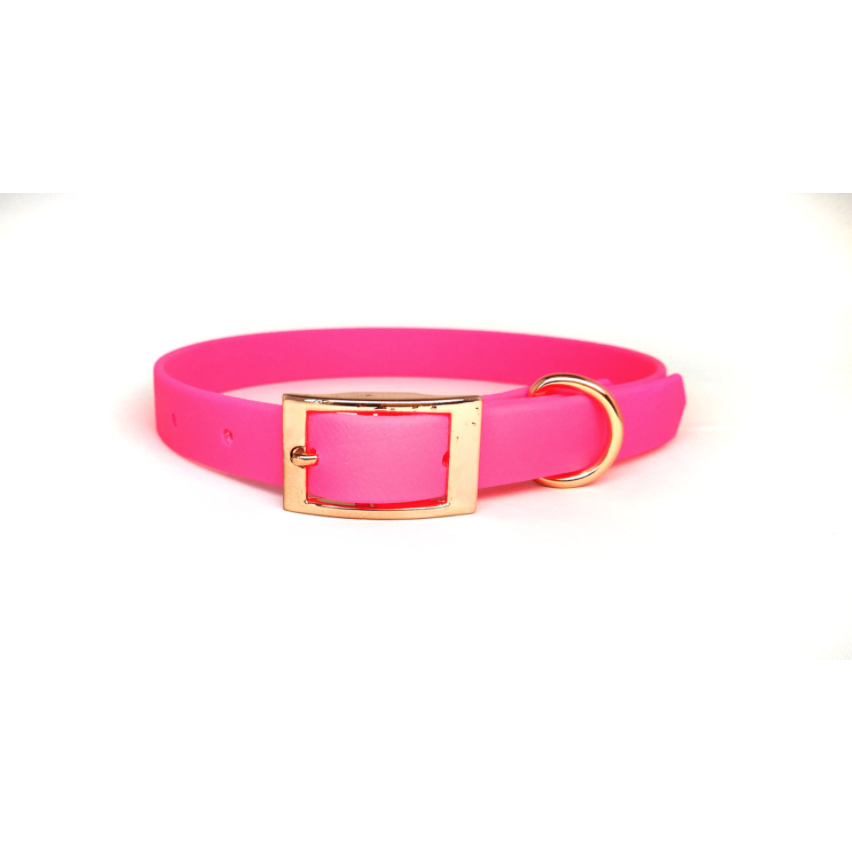 Pet Pooch Boutique Neon Pink Biothane Dog Collar - Pet Pooch Boutique - PurrfectlyYappy 