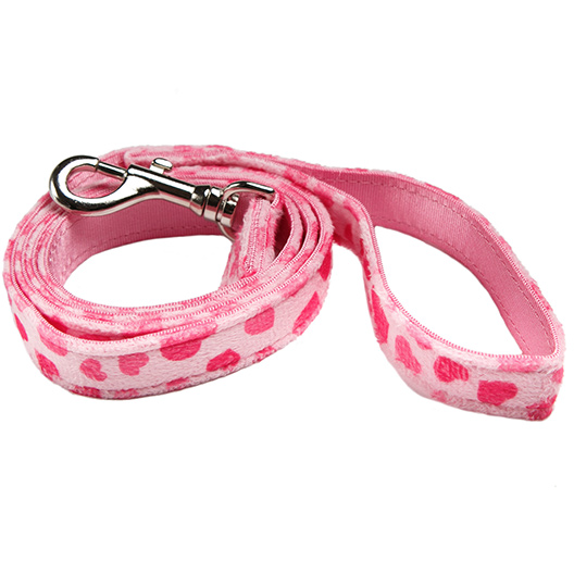 Urban Pup Pink Hearts Fabric Lead - Urban Pup - PurrfectlyYappy 