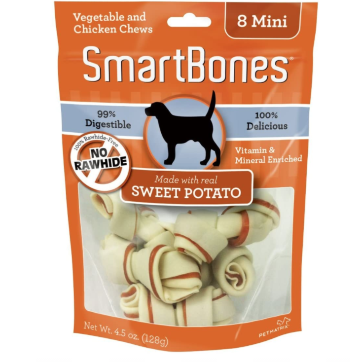 SmartBones Sweet Potato Mini Bones - SmartBones - PurrfectlyYappy 