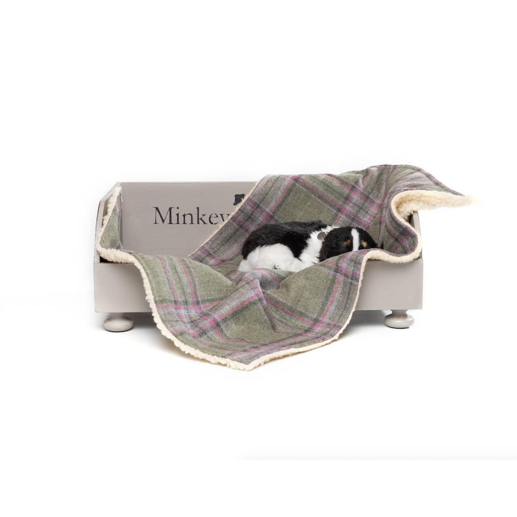 Minkeys Tweed Luxury Pet Blanket in Beau - Minkeys Tweed - PurrfectlyYappy 