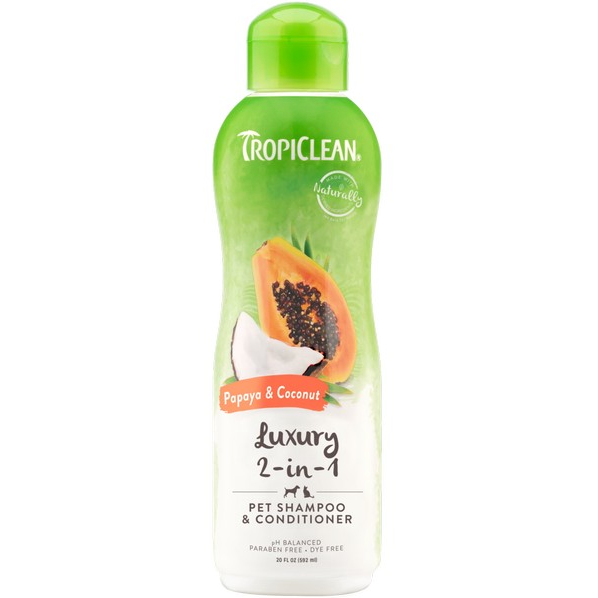 TropiClean Papaya and Coconut Shampoo 592ml - TropiClean - PurrfectlyYappy 
