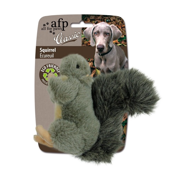All For Paws Classic Squirrel Plush Toy - All For Paws - PurrfectlyYappy 
