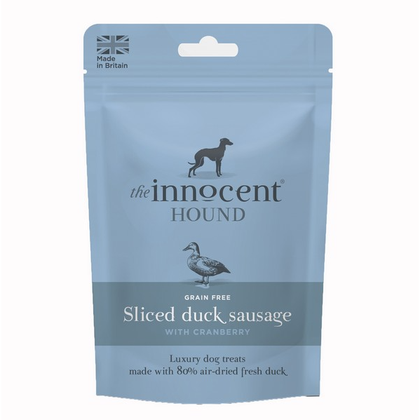 The Innocent Hound Sliced Duck Sausage and Cranberry 70g - The Innocent Hound - PurrfectlyYappy 