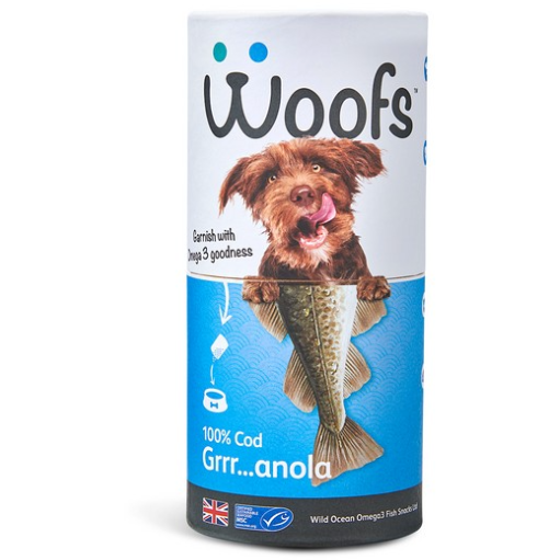 Woofs Cod Granola sprinkle - 100% Natural MSC Fish 100g - Woofs - PurrfectlyYappy 