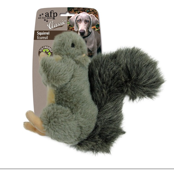 All For Paws Classic Squirrel Plush Toy - All For Paws - PurrfectlyYappy 