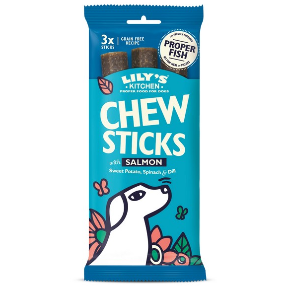 Lilys Kitchen Dog Chew Sticks with Salmon 120g - Lily's Kitchen - PurrfectlyYappy 