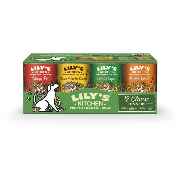 Lilys Kitchen Classics Multipack for Dogs 12 x 400g - Lily's Kitchen - PurrfectlyYappy 
