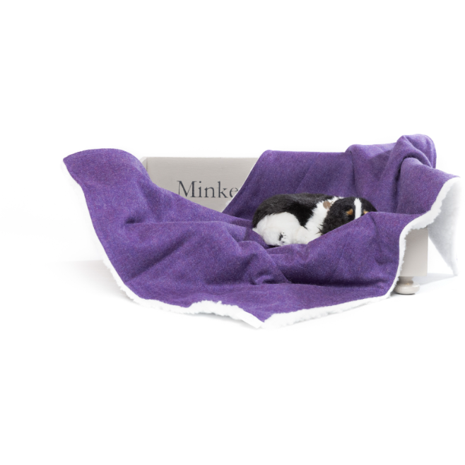 Minkeys Tweed Luxury Pet Blanket in Lavender - Minkeys Tweed - PurrfectlyYappy 
