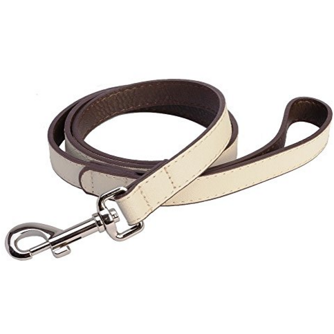 DO&G Leather Lead in White - PurrfectlyYappy