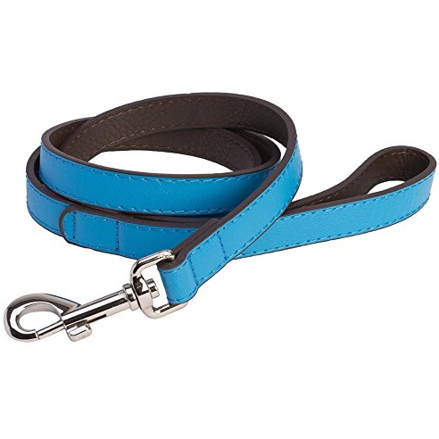 DO&G Leather Lead in Light Blue - PurrfectlyYappy