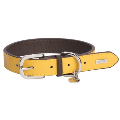 DO&G Leather Collar in Yellow - PurrfectlyYappy